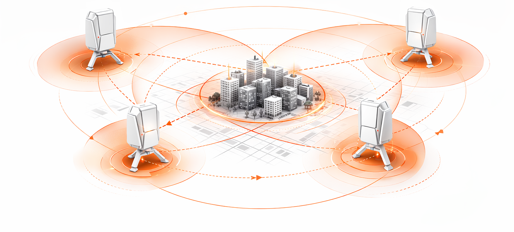 Overlapping mesh coverage diagram