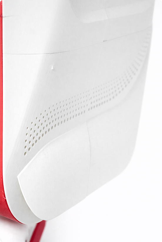 Rain shield close up